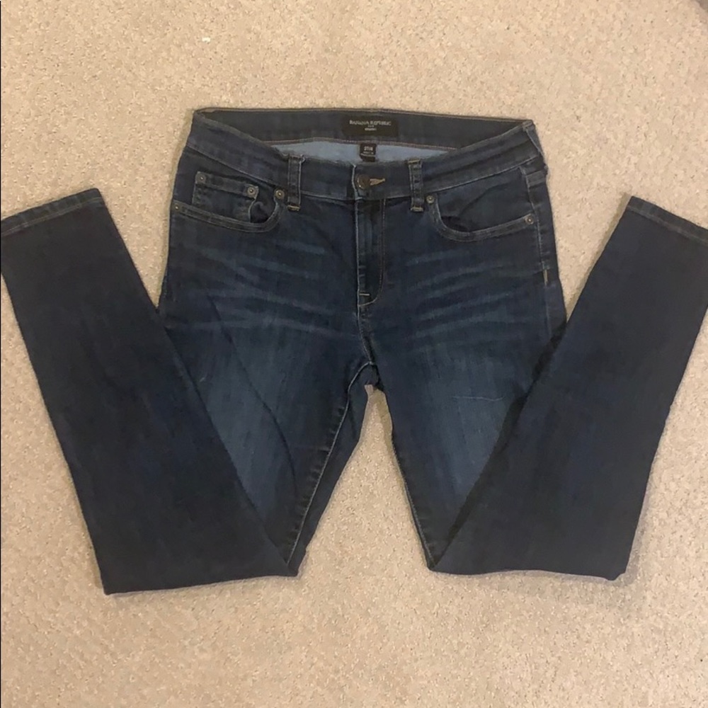 Dark Denim Skinny Jeans•Banana Republic